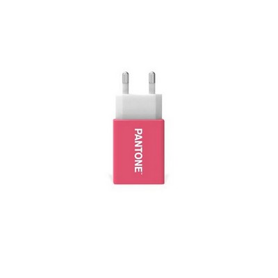 PANTONE Mains Charger with USB Port - 2A - Fast Charge - Pink
